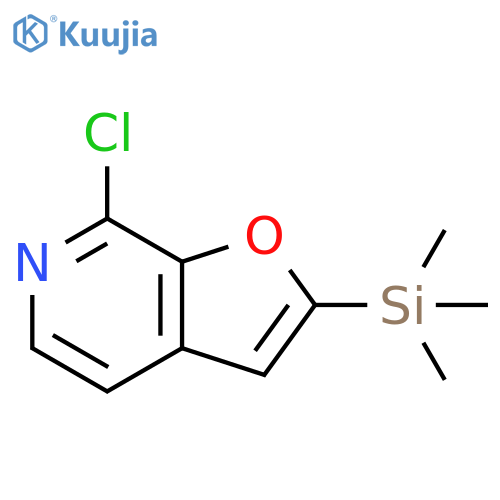 Furo[2,3-c]pyridine, 7-chloro-2-(trimethylsilyl)- structure