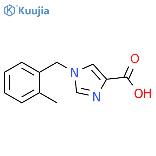 1-(2-methylbenzyl)-1H-imidazole-4-carboxylic acid structure