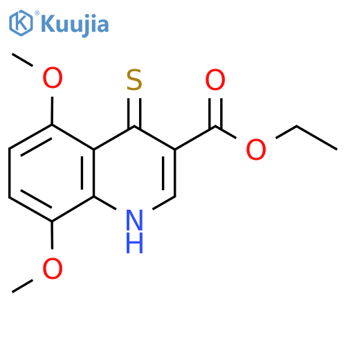 Ethyl 5,8-dimethoxy-4-thioxo-1,4-dihydroquinoline-3-carboxylate structure