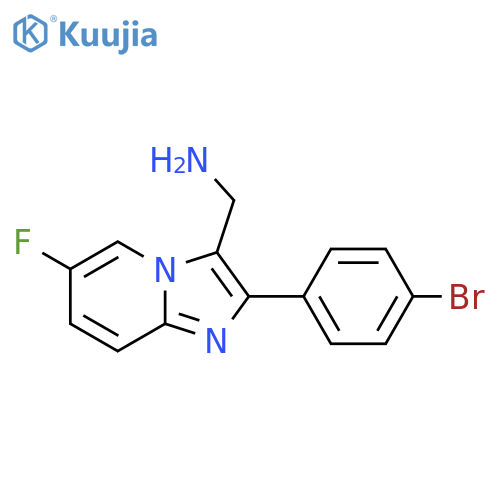 [2-(4-Bromophenyl)-6-fluoroimidazo[1,2-a]pyridin-3-yl]methanamine structure