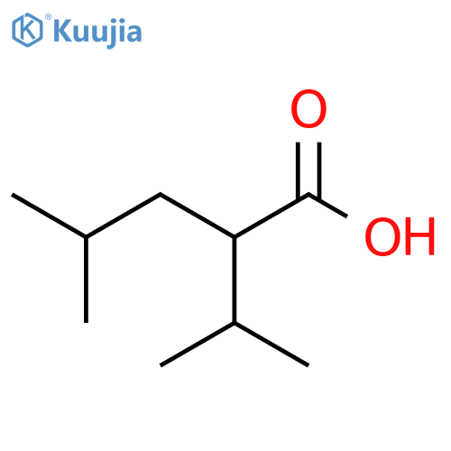 4-methyl-2-(propan-2-yl)pentanoic acid structure