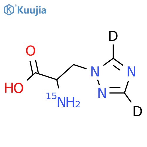 rac 3-(1,2,4-Triazol-1-yl)-L-alanine-15N,d2 structure