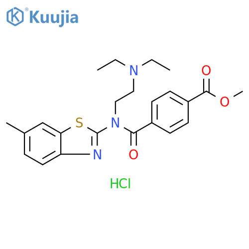 methyl 4-{[2-(diethylamino)ethyl](6-methyl-1,3-benzothiazol-2-yl)carbamoyl}benzoate hydrochloride structure