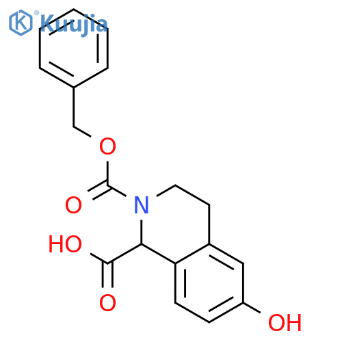 2-(benzyloxy)carbonyl-6-hydroxy-1,2,3,4-tetrahydroisoquinoline-1-carboxylic acid structure
