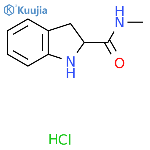 N-Methyl-2,3-dihydro-1H-indole-2-carboxamide hydrochloride structure