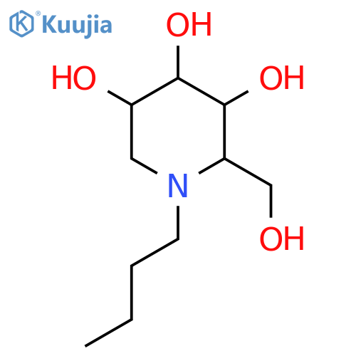 1-Butyl-2-(hydroxymethyl)piperidine-3,4,5-triol structure