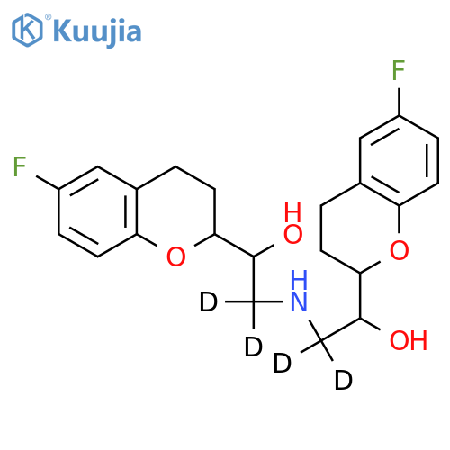 2,2-dideuterio-2-[[1,1-dideuterio-2-(6-fluoro-3,4-dihydro-2H-chromen-2-yl)-2-hydroxyethyl]amino]-1-(6-fluoro-3,4-dihydro-2H-chromen-2-yl)ethanol structure