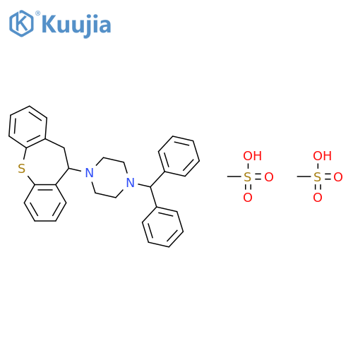 1-(10,11-dihydrodibenzo[b,f]thiepin-10-yl)-4-(diphenylmethyl)piperazine dimethanesulfonate structure