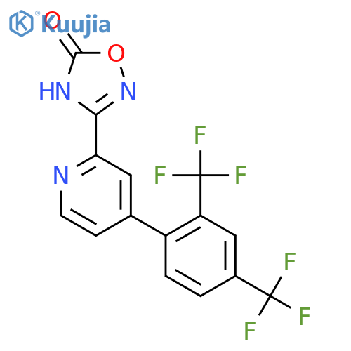 3-[4-(2,4-Bis-trifluoromethylphenyl)-pyridin-2-yl]-4H-[1,2,4]oxadiazol-5-one structure