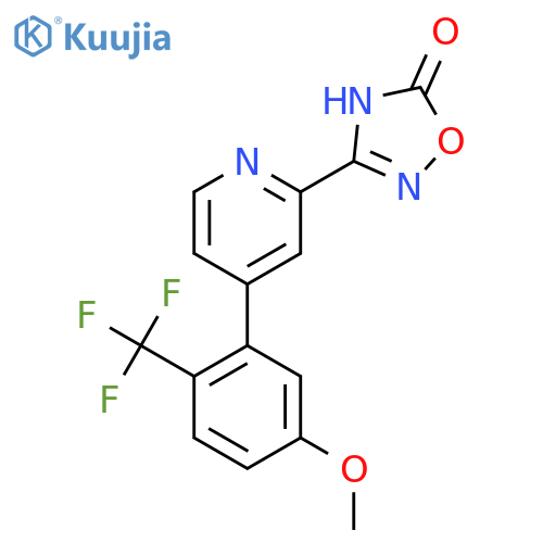 3-[4-(5-Methoxy-2-trifluoromethylphenyl)-pyridin-2-yl]-4H-[1,2,4]oxadiazol-5-one structure