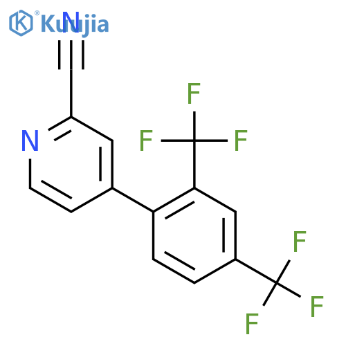 4-[2,4-Bis(trifluoromethyl)phenyl]pyridine-2-carbonitrile structure