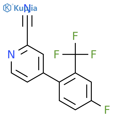 4-(4-Fluoro-6-trifluoromethylphenyl)pyridine-2-carbonitrile structure