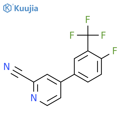 4-(3-Trifluoromethyl-4-fluorophenyl)pyridine-2-carbonitrile structure