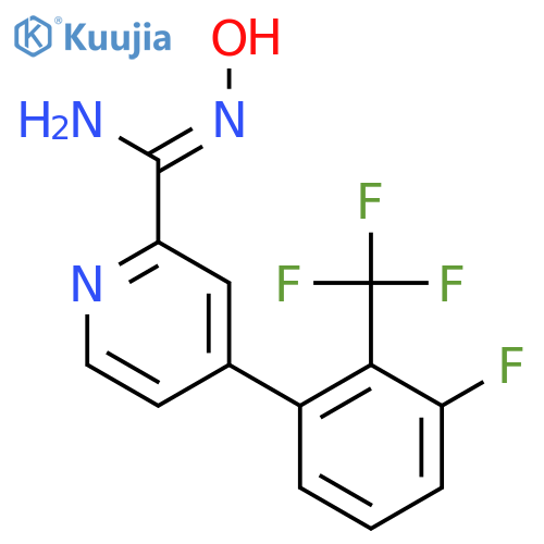 4-(3-Fluoro-2-trifluoromethylphenyl)-N-hydroxy-pyridine-2-carboxamidine structure