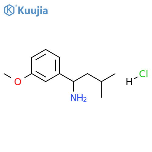 1-(3-methoxyphenyl)-3-methylbutan-1-amine hydrochloride structure