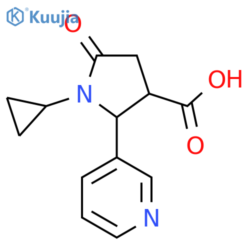 1-Cyclopropyl-5-oxo-2-(pyridin-3-yl)pyrrolidine-3-carboxylic acid structure