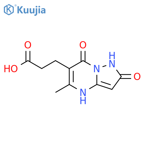3-(5-methyl-2,7-dioxo-1,2,4,7-tetrahydropyrazolo[1,5-a]pyrimidin-6-yl)propanoic acid structure