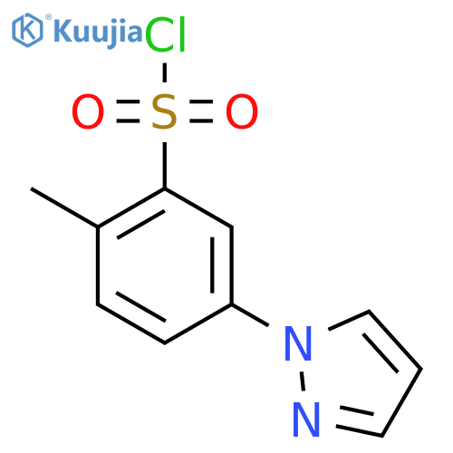 2-methyl-5-(1H-pyrazol-1-yl)benzenesulfonyl chloride structure