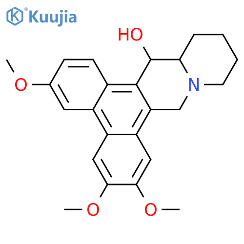 9H-Phenanthro[9,10-b]quinolizin-15-ol, 11,12,13,14,14a,15-hexahydro-3,6,7-trimethoxy-, (14aS,15S)- structure