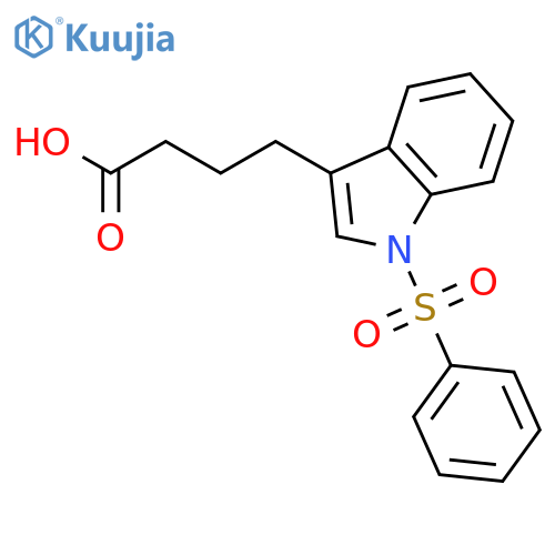 1H-Indole-3-butanoic acid, 1-(phenylsulfonyl)- structure
