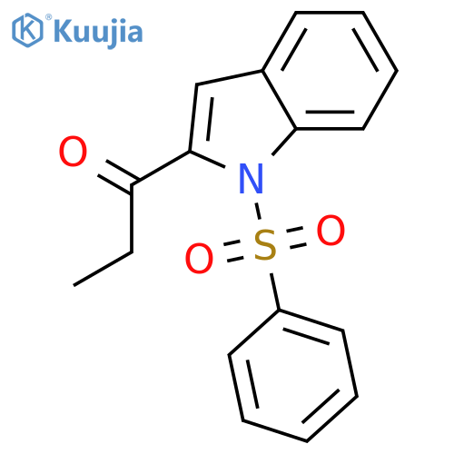 1-Propanone,1-[1-(phenylsulfonyl)-1H-indol-2-yl]- structure