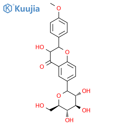 6-C-glucopyranosyl-4'-methoxydihydroflavonol structure