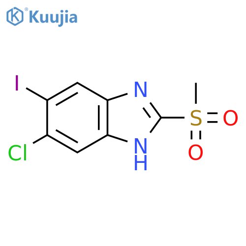 5-Chloro-6-iodo-2-(methylsulfonyl)-1H-benzo[d]imidazole structure