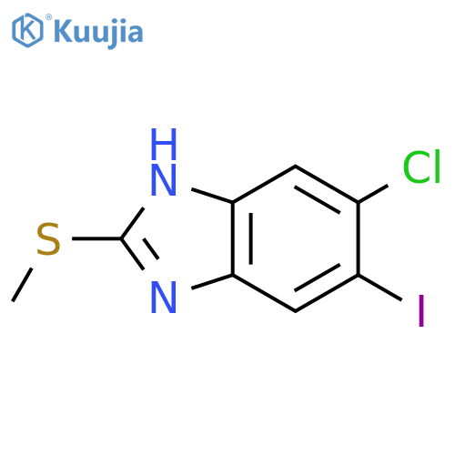 5-chloro-6-iodo-2-(methylthio)-1H-benzo[d]imidazole structure