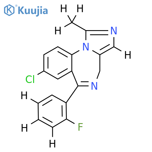 Midazolam-d7 (1-methyl-d3-4H-imidazo-3-d1; 2-fluorophenyl-3,4,5-d3) structure