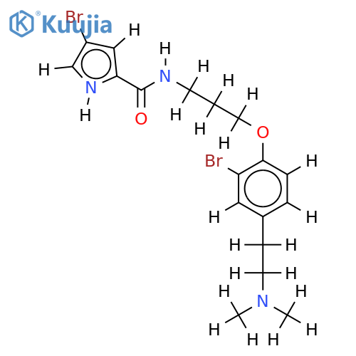 2-(3-bromo-4-(3-(4-bromo-1H-pyrrole-2-carboxacarboxamido)propoxy)phenyl)-N,N-dimethylethanamine structure