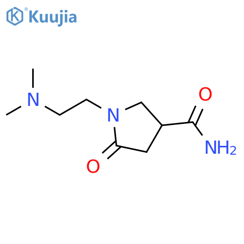 1-[2-(dimethylamino)ethyl]-5-oxopyrrolidine-3-carboxamide structure