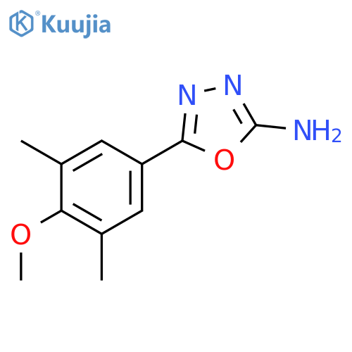 5-(4-methoxy-3,5-dimethylphenyl)-1,3,4-oxadiazol-2-amine structure