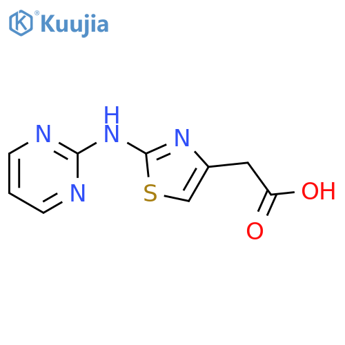 2-{2-[(pyrimidin-2-yl)amino]-1,3-thiazol-4-yl}acetic acid structure