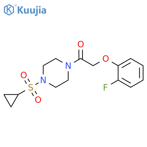 1-4-(cyclopropanesulfonyl)piperazin-1-yl-2-(2-fluorophenoxy)ethan-1-one structure
