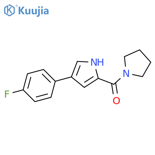 4-(4-fluorophenyl)-2-(pyrrolidine-1-carbonyl)-1H-pyrrole structure