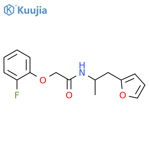 2-(2-fluorophenoxy)-N-1-(furan-2-yl)propan-2-ylacetamide structure