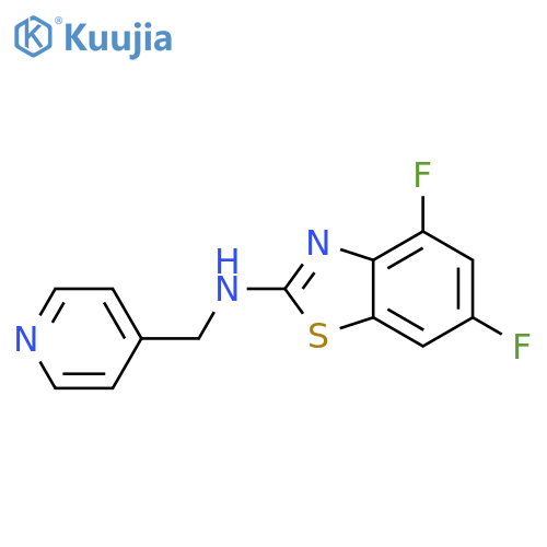 4,6-difluoro-N-[(pyridin-4-yl)methyl]-1,3-benzothiazol-2-amine structure