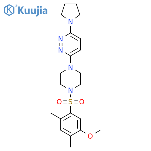 3-[4-(5-methoxy-2,4-dimethylbenzenesulfonyl)piperazin-1-yl]-6-(pyrrolidin-1-yl)pyridazine structure