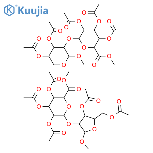 2-O-α-D-Glucopyranuronosyl-D-xylose; Me glycoside, penta-Ac, Me ester structure