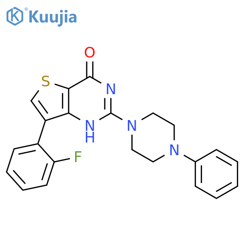 7-(2-fluorophenyl)-2-(4-phenylpiperazin-1-yl)-3H,4H-thieno[3,2-d]pyrimidin-4-one structure