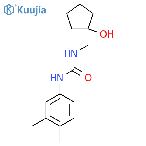 1-(3,4-dimethylphenyl)-3-(1-hydroxycyclopentyl)methylurea structure