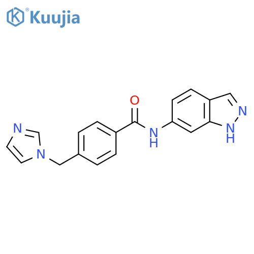 4-(1H-imidazol-1-yl)methyl-N-(1H-indazol-6-yl)benzamide structure