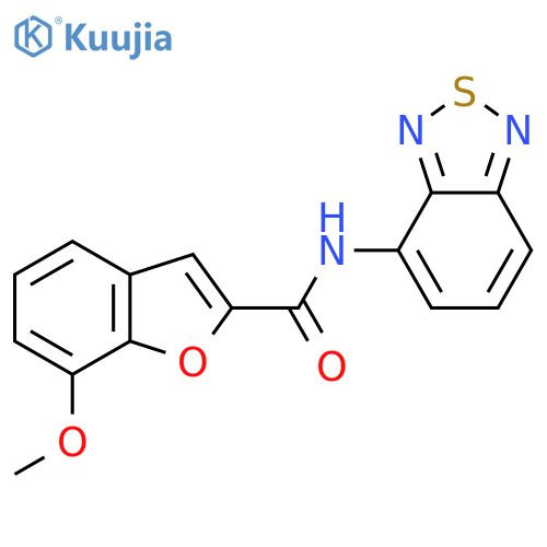 N-(2,1,3-benzothiadiazol-4-yl)-7-methoxy-1-benzofuran-2-carboxamide structure