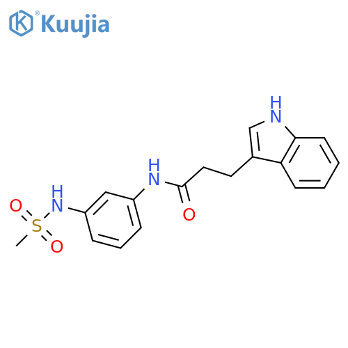 3-(1H-indol-3-yl)-N-(3-methanesulfonamidophenyl)propanamide structure