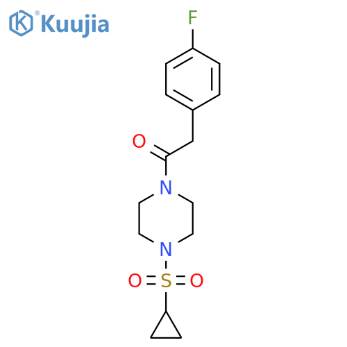1-4-(cyclopropanesulfonyl)piperazin-1-yl-2-(4-fluorophenyl)ethan-1-one structure