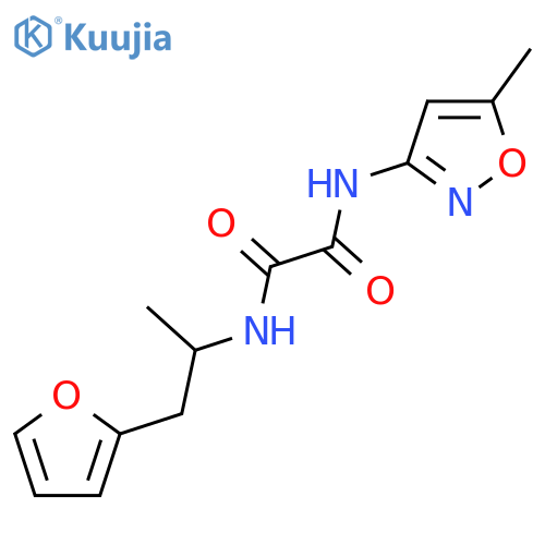 N'-1-(furan-2-yl)propan-2-yl-N-(5-methyl-1,2-oxazol-3-yl)ethanediamide structure