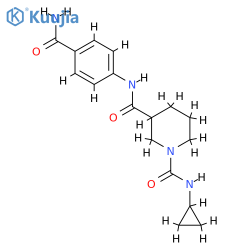 N3-(4-carbamoylphenyl)-N1-cyclopropylpiperidine-1,3-dicarboxamide structure