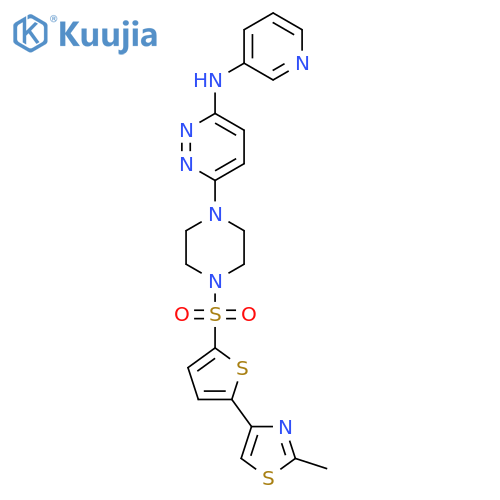 6-(4-{5-(2-methyl-1,3-thiazol-4-yl)thiophen-2-ylsulfonyl}piperazin-1-yl)-N-(pyridin-3-yl)pyridazin-3-amine structure
