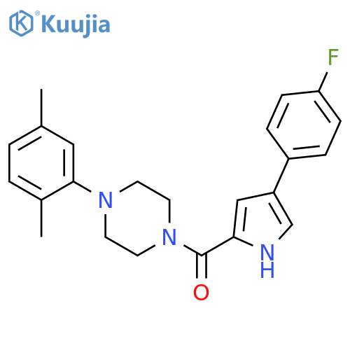 1-(2,5-dimethylphenyl)-4-4-(4-fluorophenyl)-1H-pyrrole-2-carbonylpiperazine structure