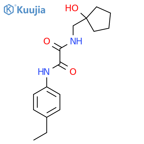 N'-(4-ethylphenyl)-N-(1-hydroxycyclopentyl)methylethanediamide structure